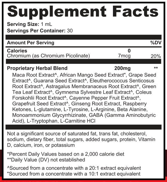 Supplement Facts for Glyco Glide